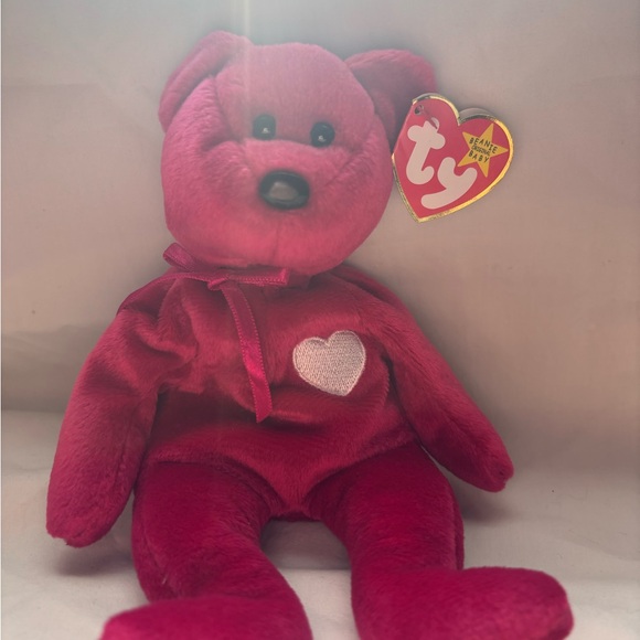 TY Beanie Baby - VALENTINA the Red Bear Plush (8.5 inch) Stuffed Animal Toy 1998